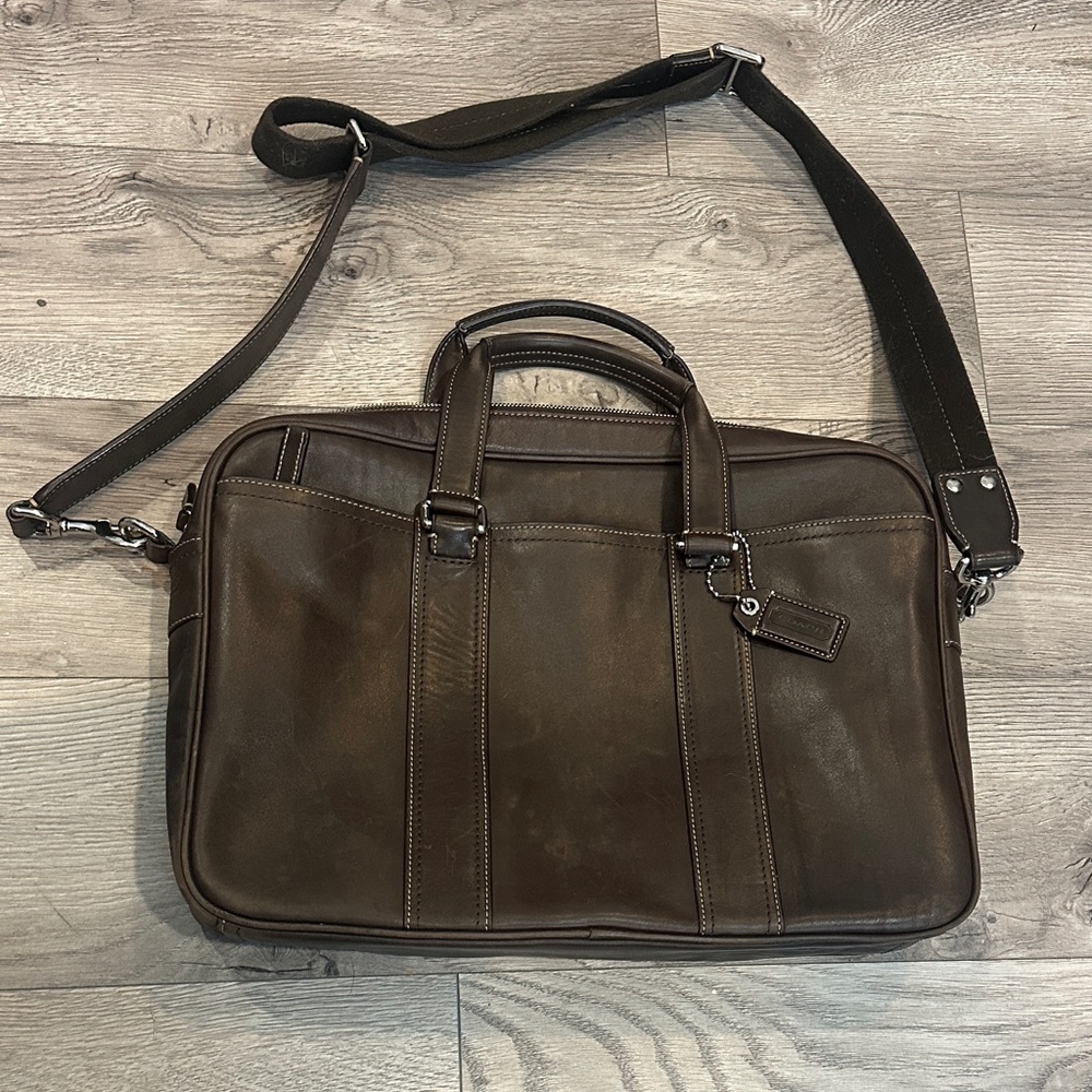 Coach Women's Brown Leather work  Bag